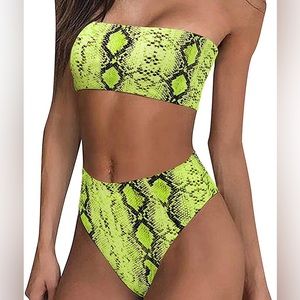 Snakeprint 2 piece swimsuit